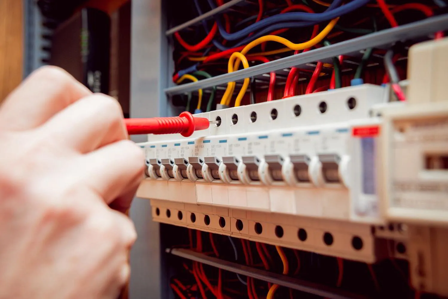 Electrical testing at a switchboard